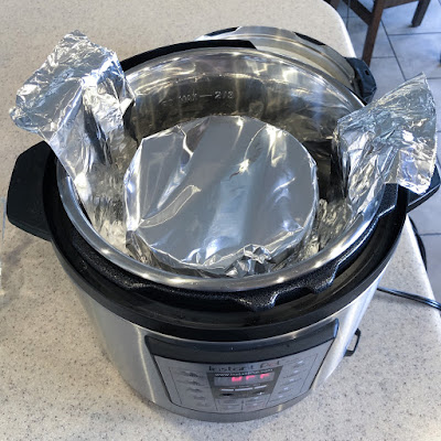 foil covered pan in instant pot