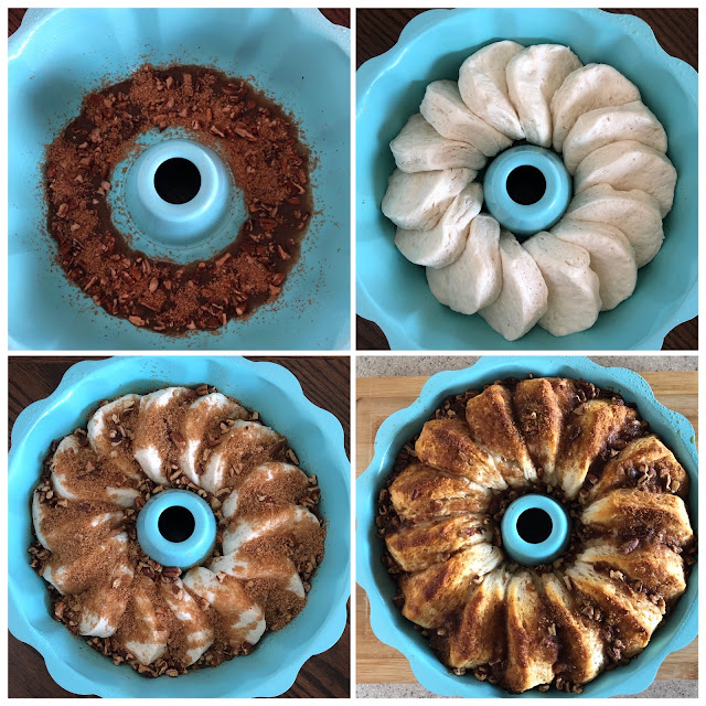 step by step instructions for a breakfast ring