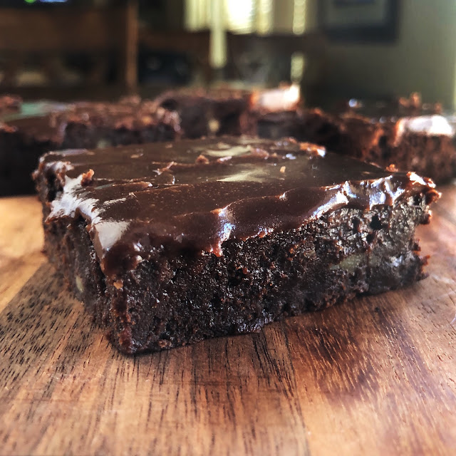 Ganache Frosted Fudgy Brownies