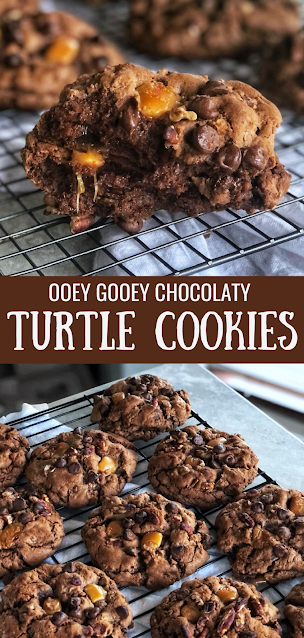 ooey gooey chocolate caramel cookie