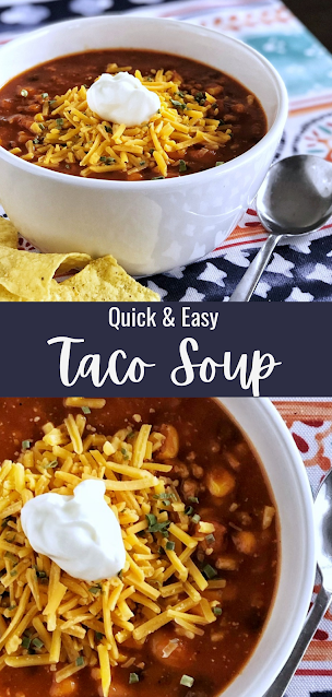 Taco Soup with tortilla chips