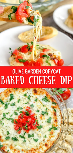 melty cheese dip with tomatoes and parsley on a piece of bread