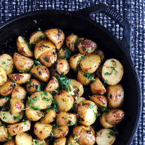 roasted potatoes with lemon and herbs
