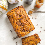 chocolate chip pumpkin spice bread with spices and chocolate chips