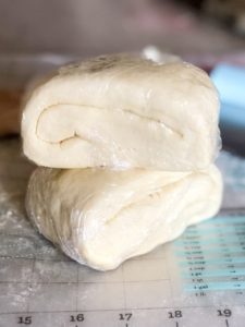 dough wrapped in plastic wrap