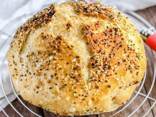 Everything Bagel Dutch Oven Bread - Handmade Weekly