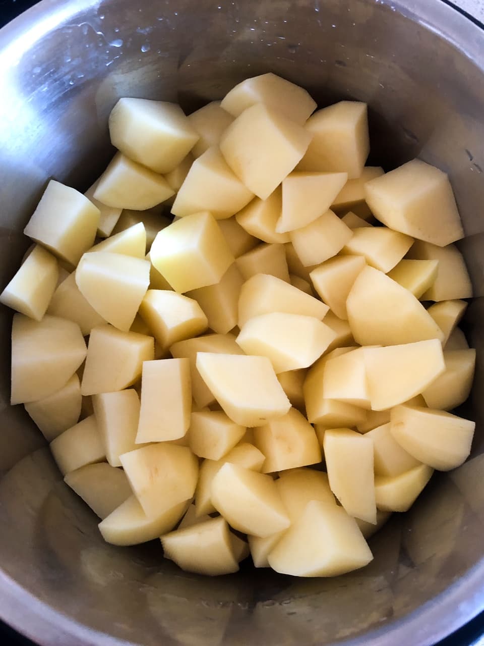 cut potatoes in the instant pot