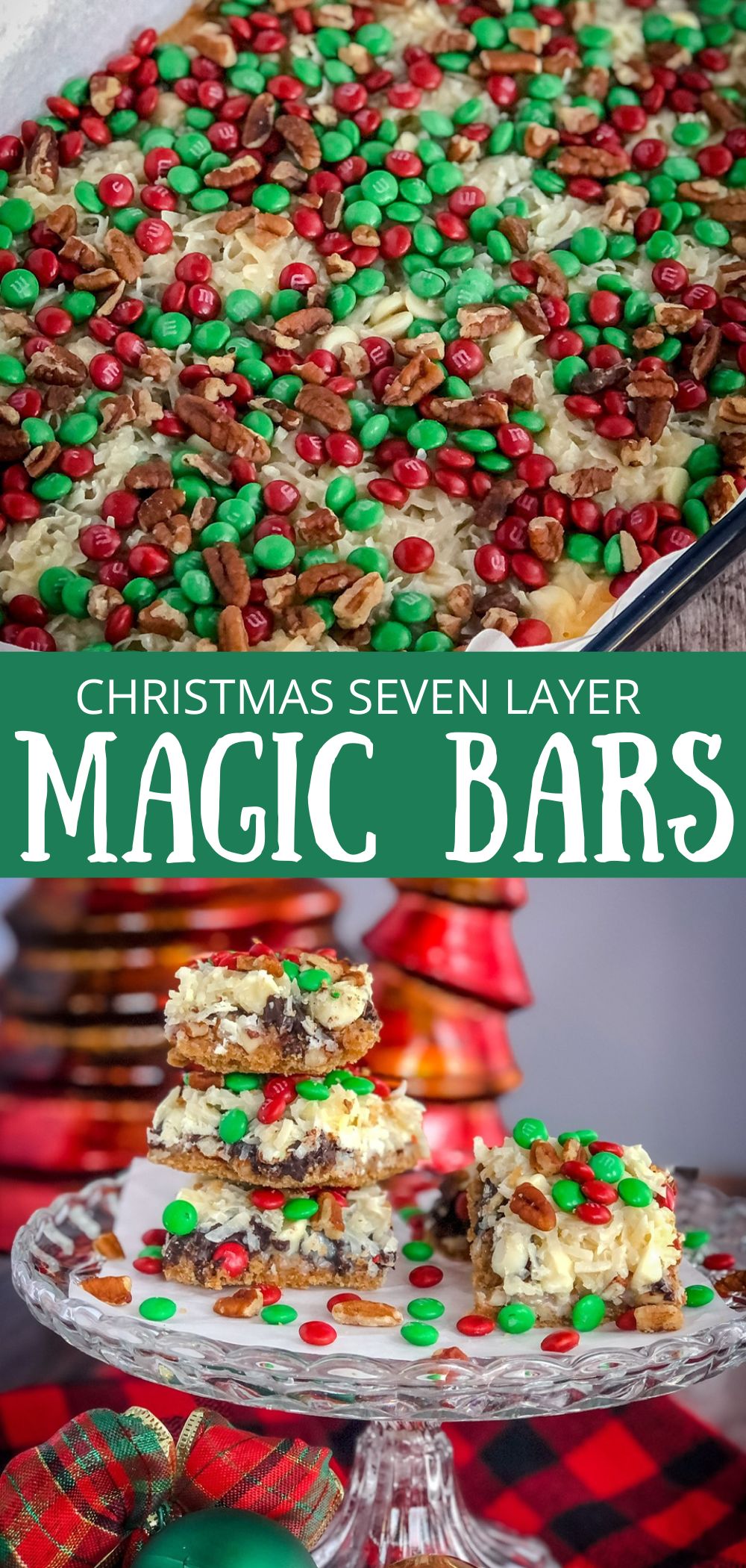 Christmas seven layer magic cookie bars