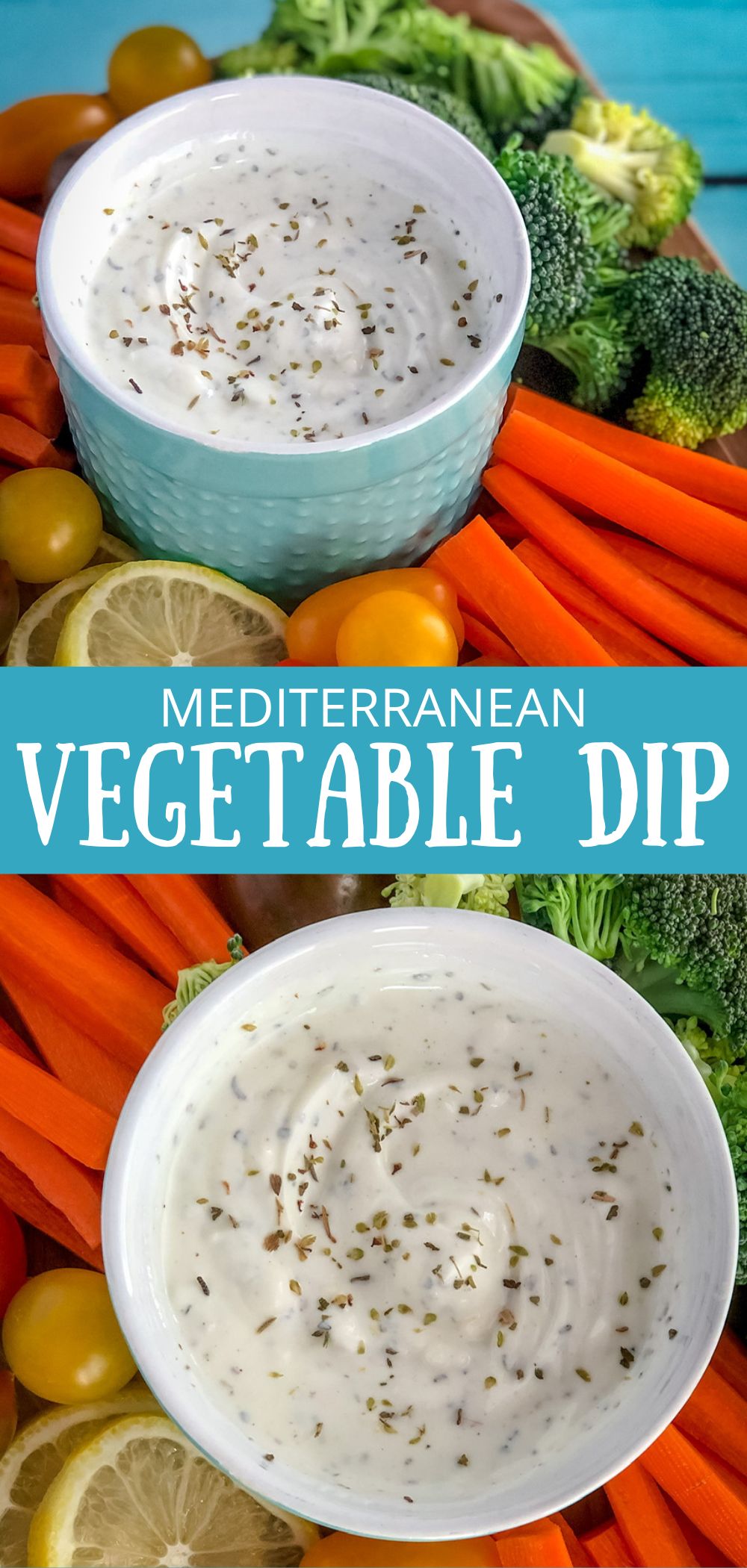 dip and vegetables