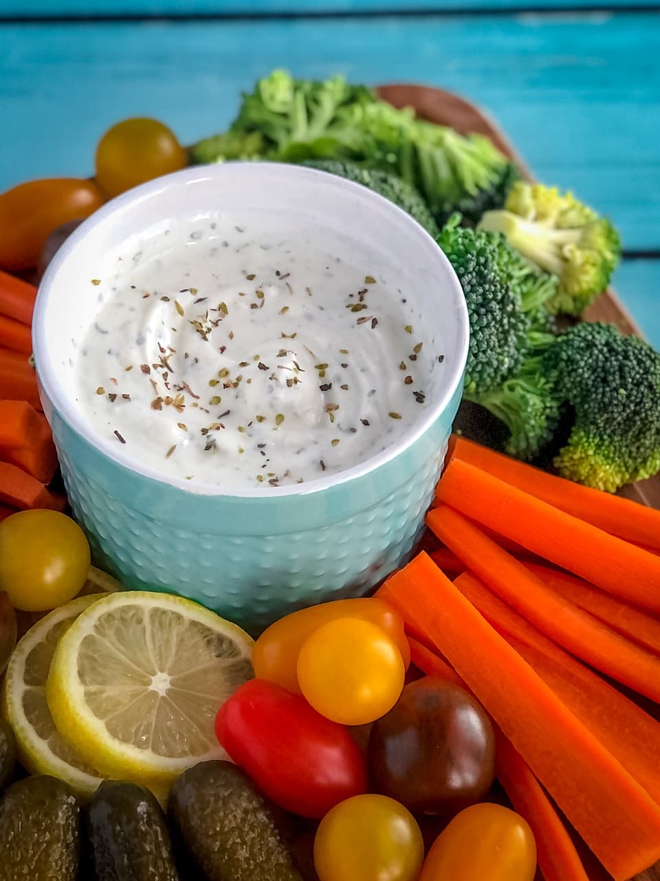 Mediterranean Vegetable Dip Donuts2Crumpets