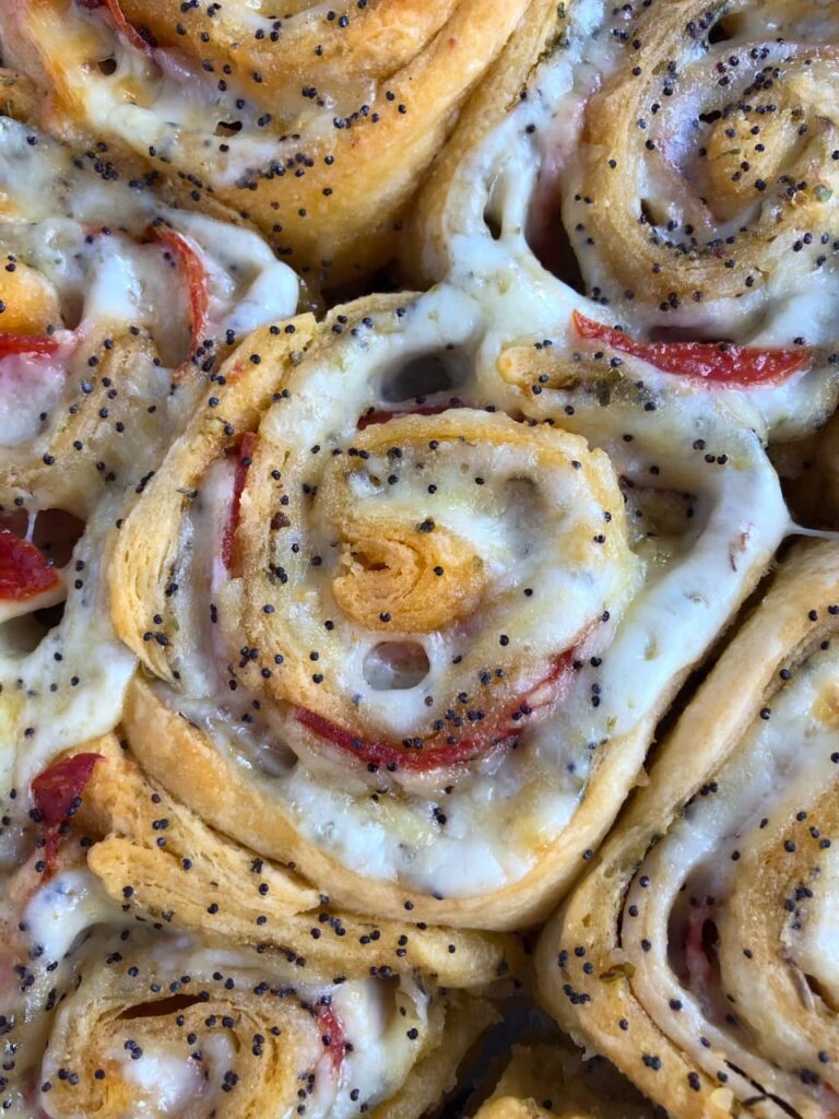 ham and cheese rollups with pepperoni