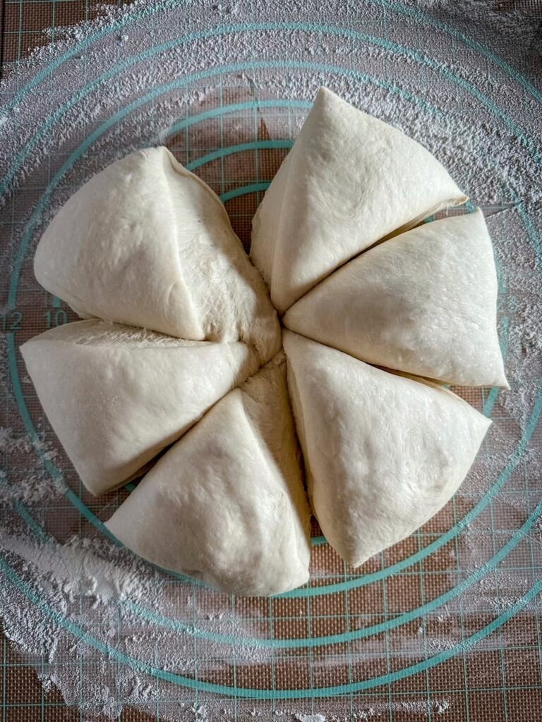 portioned bread dough