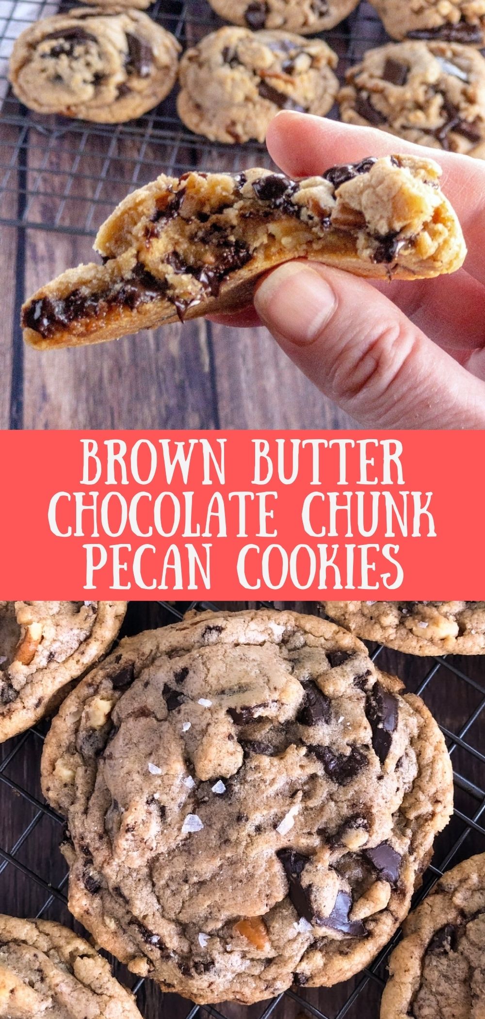 brown butter chocolate chunk pecan cookies