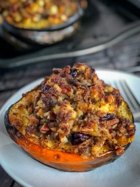 Baked Acorn Squash With Stuffing | Donuts2Crumpets