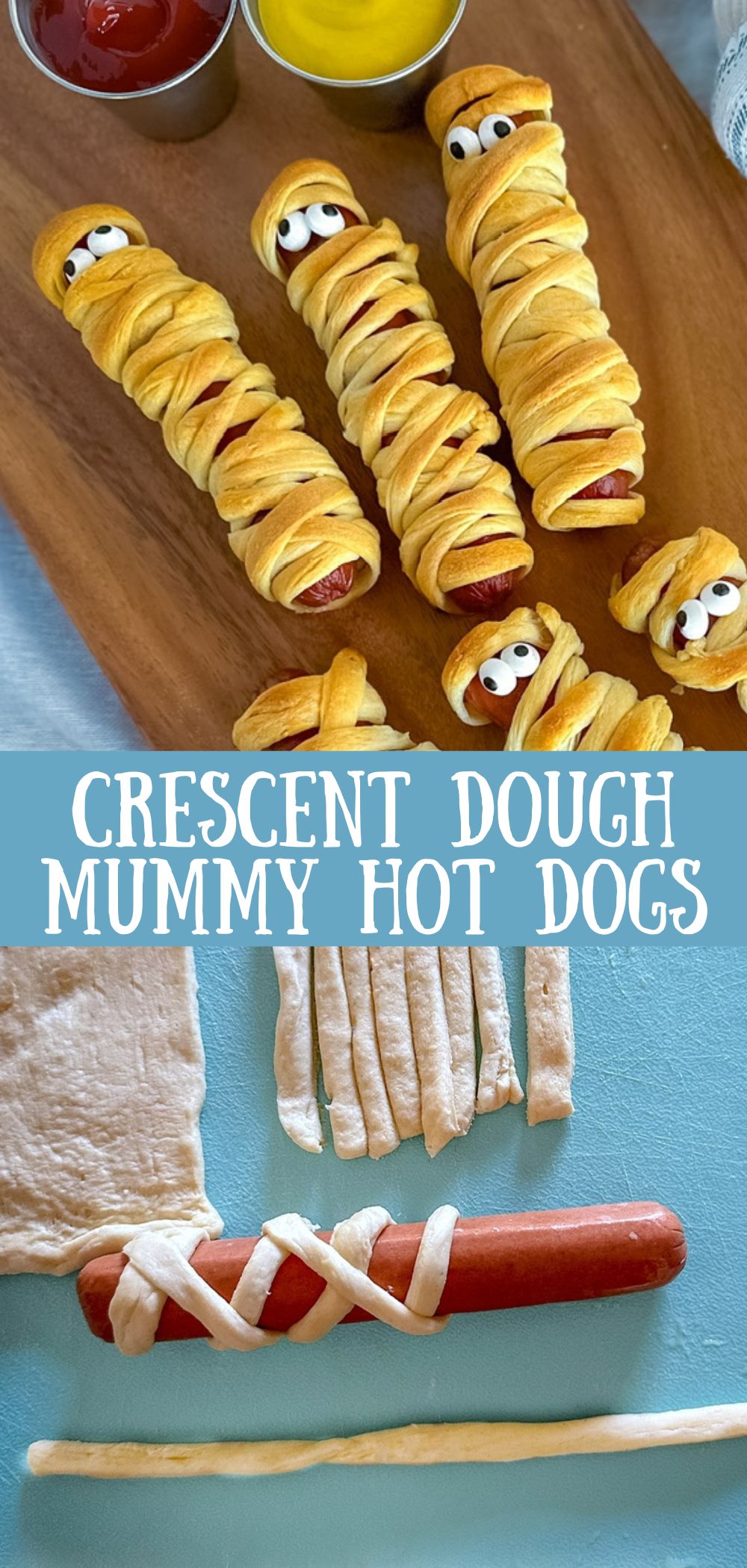 crescent roll mummy hot dogs