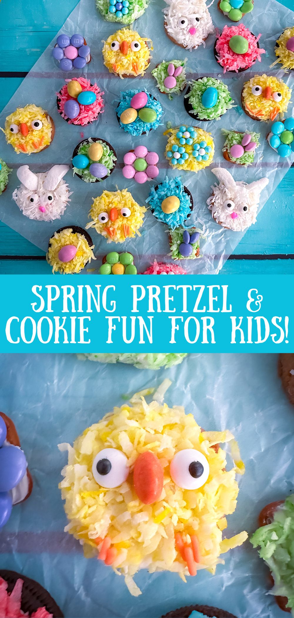 Spring pretzel and cookie decorating for kids