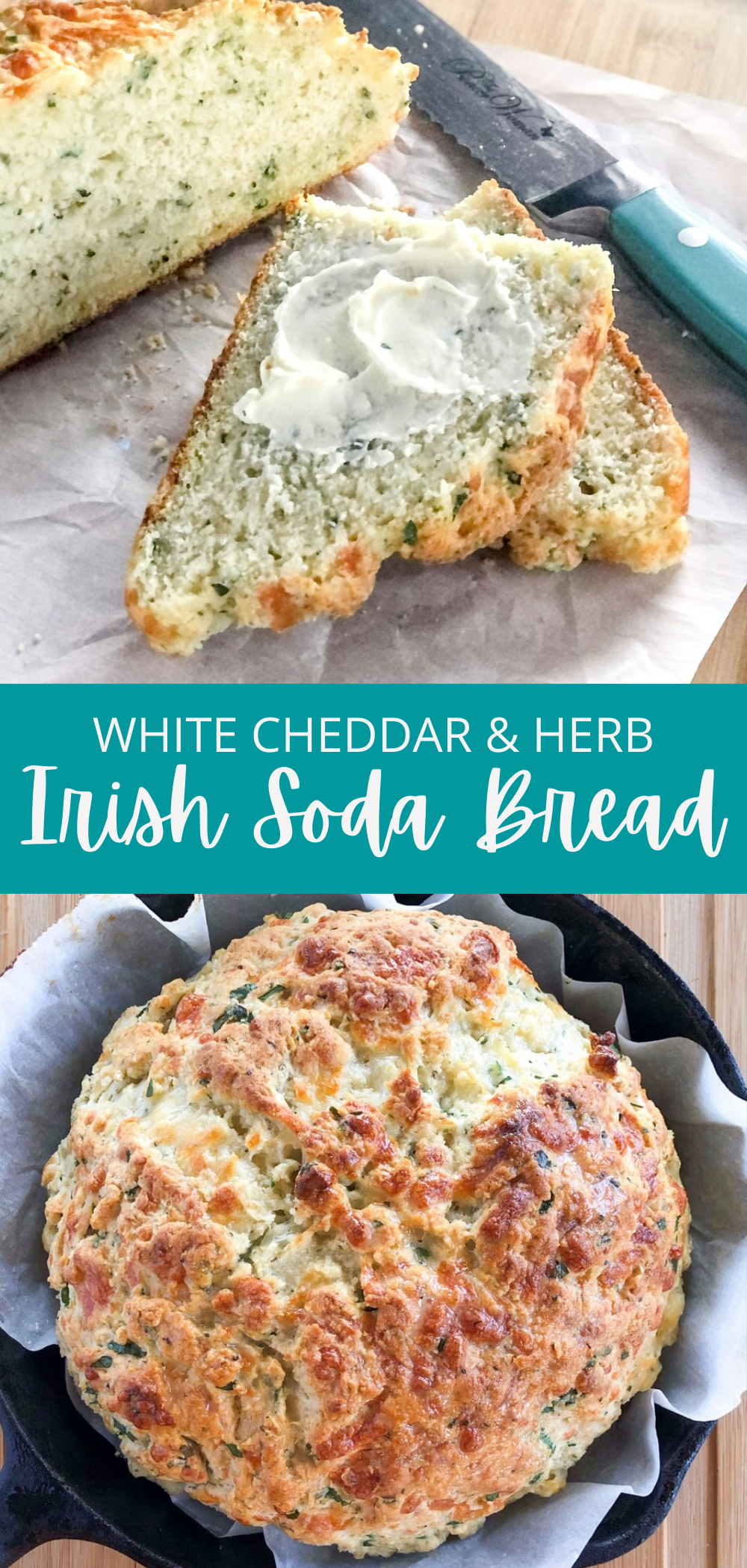 white cheddar and herb Irish soda bread