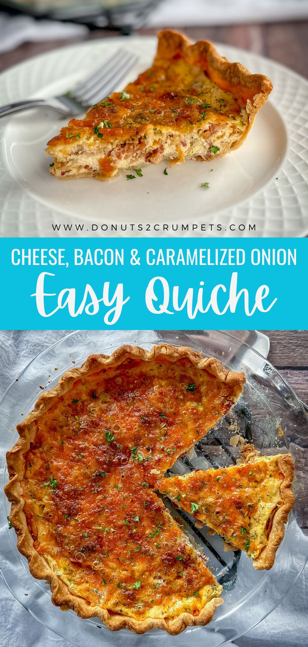 easy cheese and bacon quiche