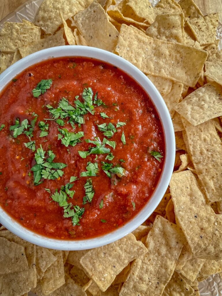 5-minute restaurant style blender salsa