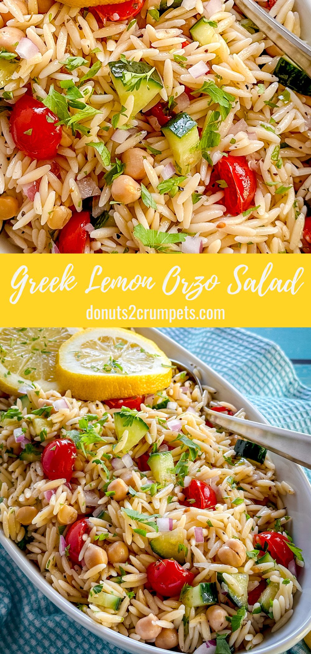 Greek Lemon Orzo Pasta Salad | Donuts2Crumpets