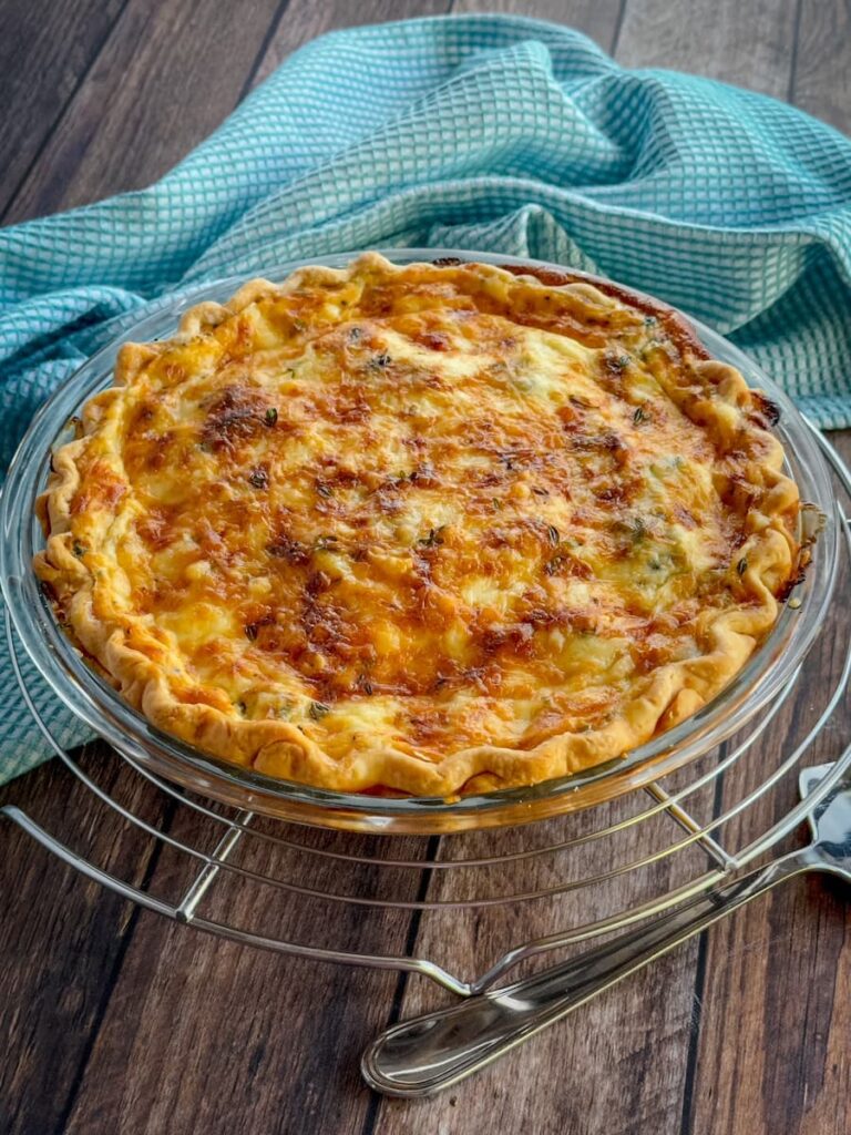 whole spinach gruyere quiche