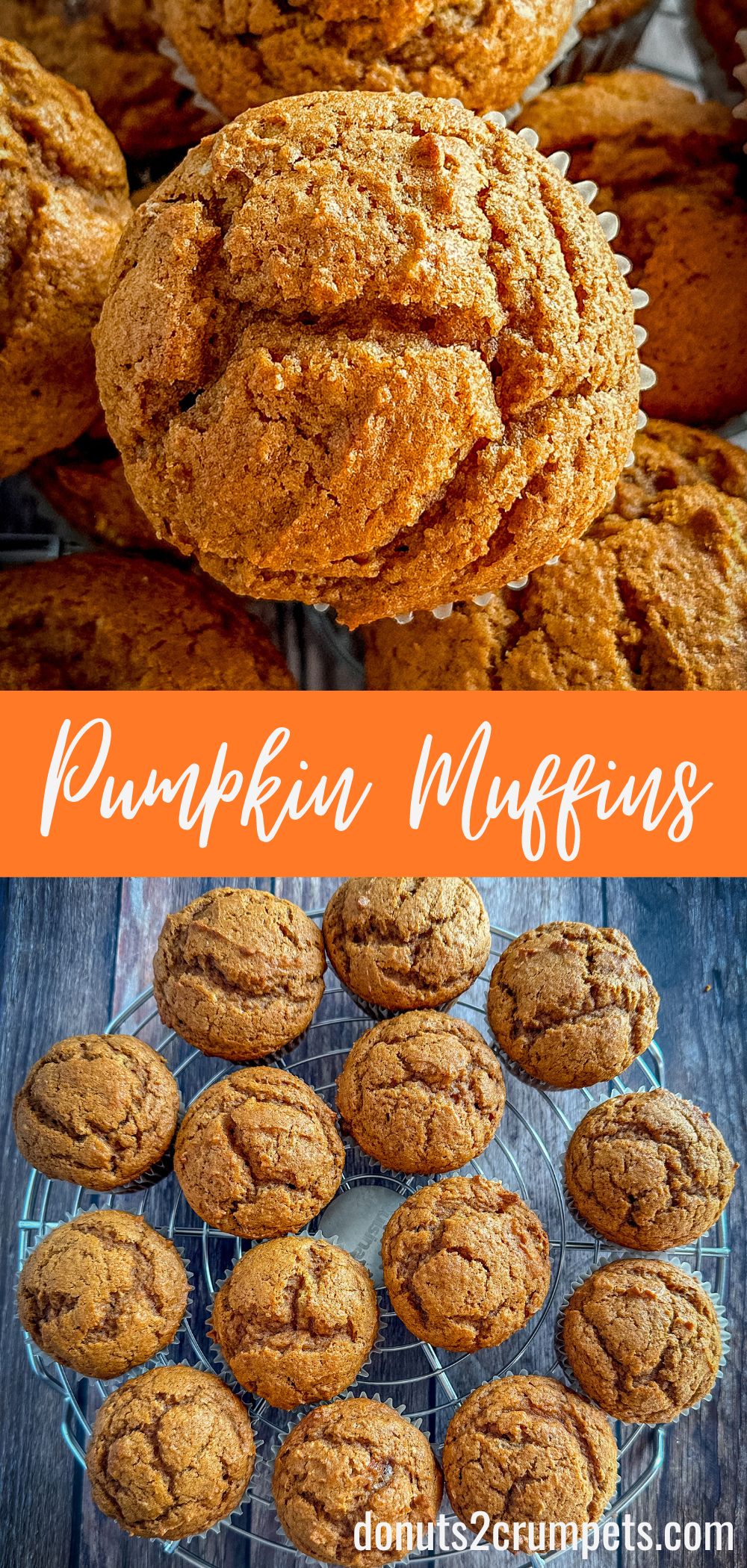 pumpkin muffins on a cooling rack