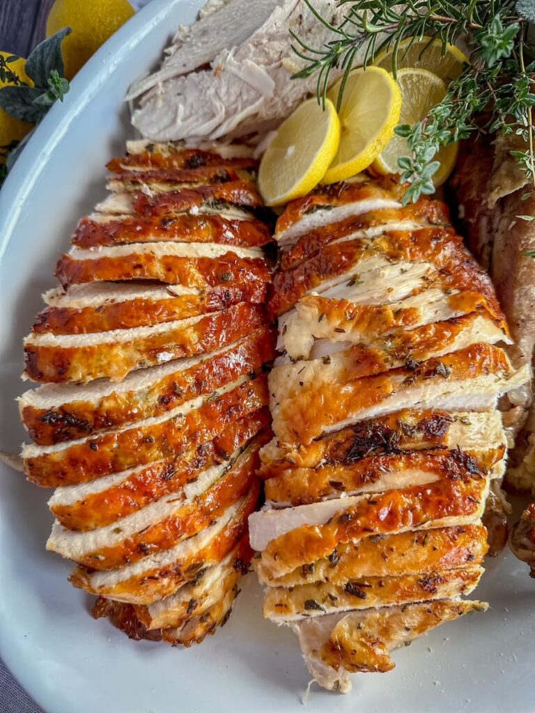 sliced roasted turkey breast