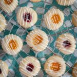 jam thumbprints on a cooling rack