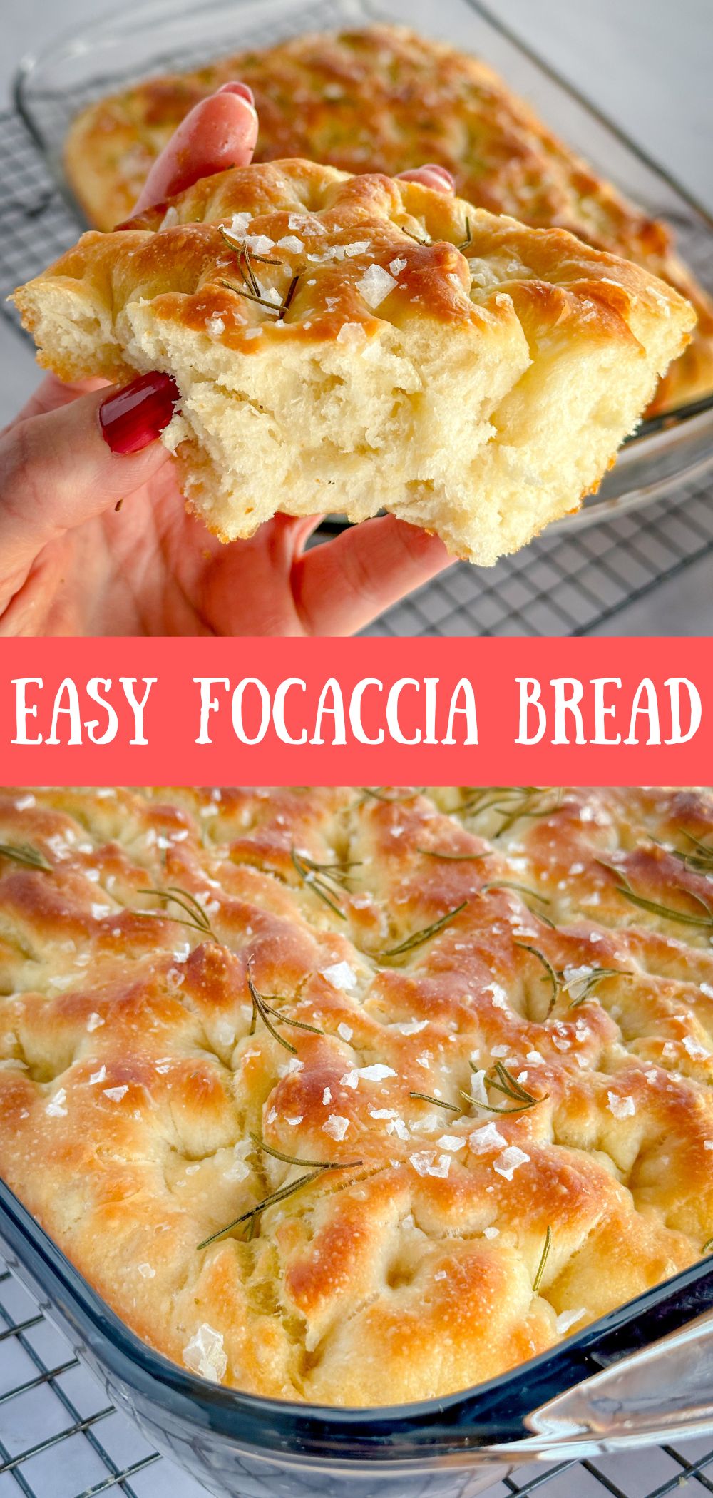 rosemary sea salt basic focaccia