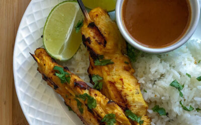 Grilled Chicken Satay With Peanut Sauce