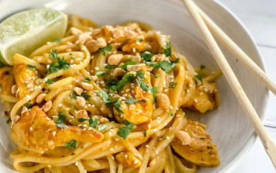 Spicy Thai Peanut Chicken Noodles