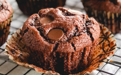 Bakery Style Double Chocolate Muffins