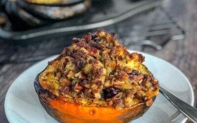Baked Acorn Squash With Stuffing