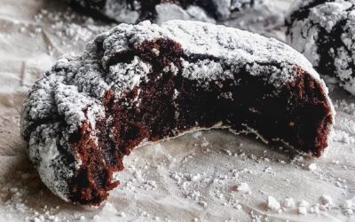 Rich Chocolate Brownie Crinkle Cookies