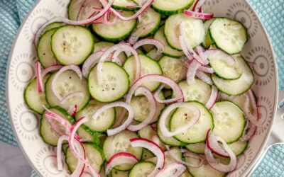 Quick & Tangy Cucumber & Red Onion Salad