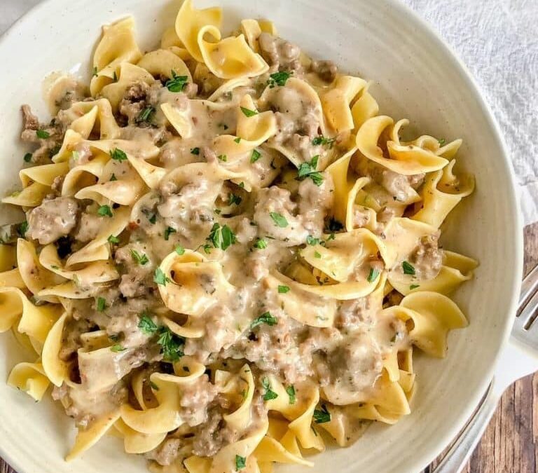 Italian Ground Beef Stroganoff