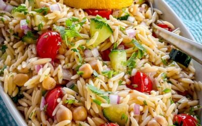 Greek Lemon Orzo Pasta Salad