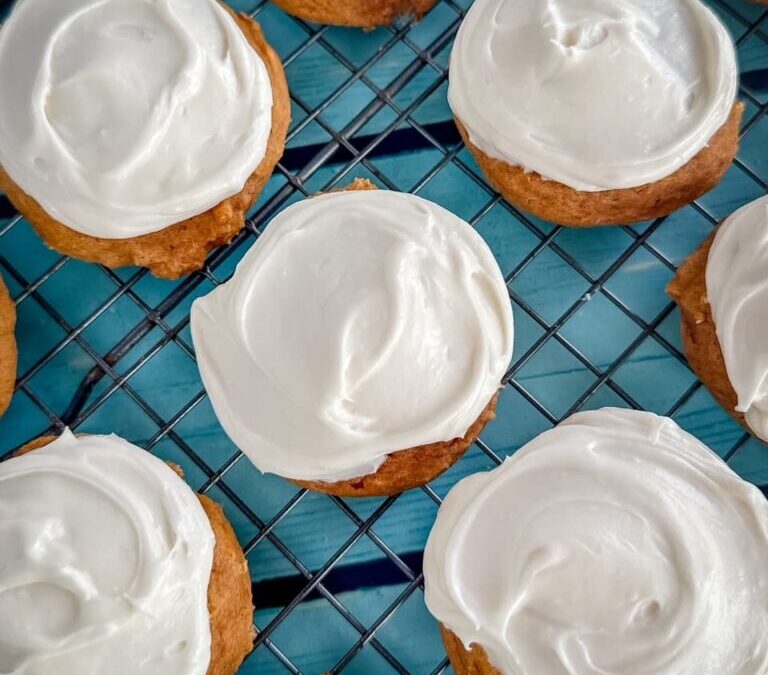 Soft Pumpkin Cookies with Frosting